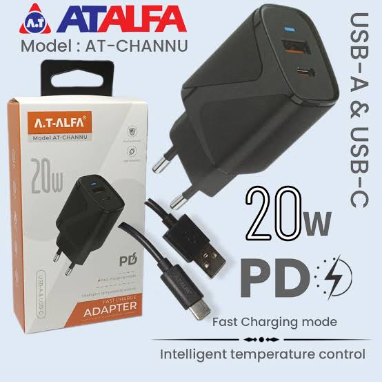 ATALFA 20W PD USB A & USB C Charger