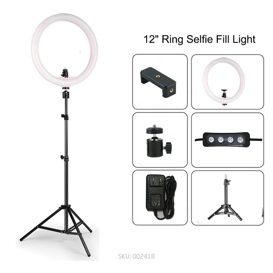 3-Color LED Ring Light 12